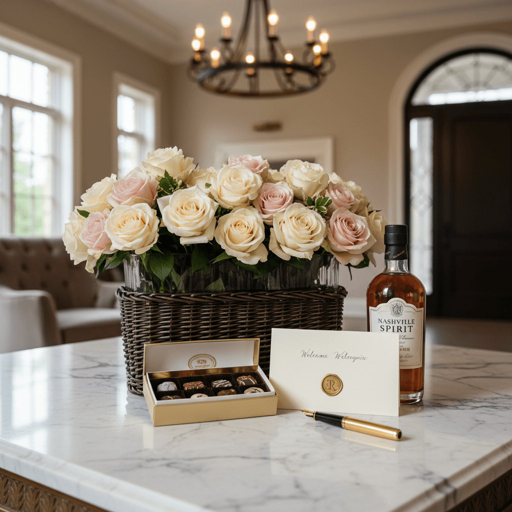 Luxury welcome basket and concierge amenities